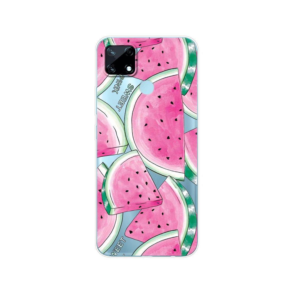 Для Realme C12 C25 C25S 7i Global Чехол Силиконовая задняя крышка для Realme Narzo 20 30A Чехол для телефона ТПУ Мягкий чехол-бампер Etui