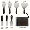 7 Piece Stainless Steel Putty Knife Set with Storage Bag