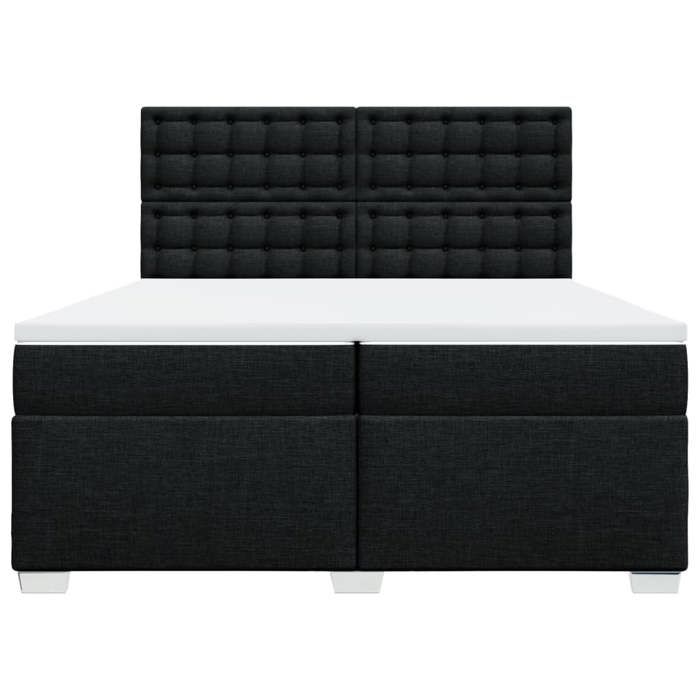 Maison Exclusive - Sommier à lattes de lit avec matelas Noir 200x200 cm Tissu