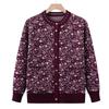 Mom Fashion Sweater Jacket New Grandma Floral Knitted Cardigan Medium Women's High-end Cardigan Top