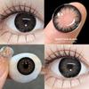 Eyeshare Fashion Color Contact Lenses 2PCS Big Eyes Black Glasses Lenses Brown Color Contact Lenses Gray Lenses Blue Fashion Glasses Lenses