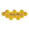 12Pcs Hexagonal Self Adhesive Mirror Effect Wall Sticker Living Room Decal Decor