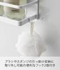 Магнитная полка для ванной комнаты Yamazaki Jitsugyo 4237, широкая, белая, для ванной комнаты, для хранения вещей с крючком, прибл.. Ш28XГ9.5XВ8см