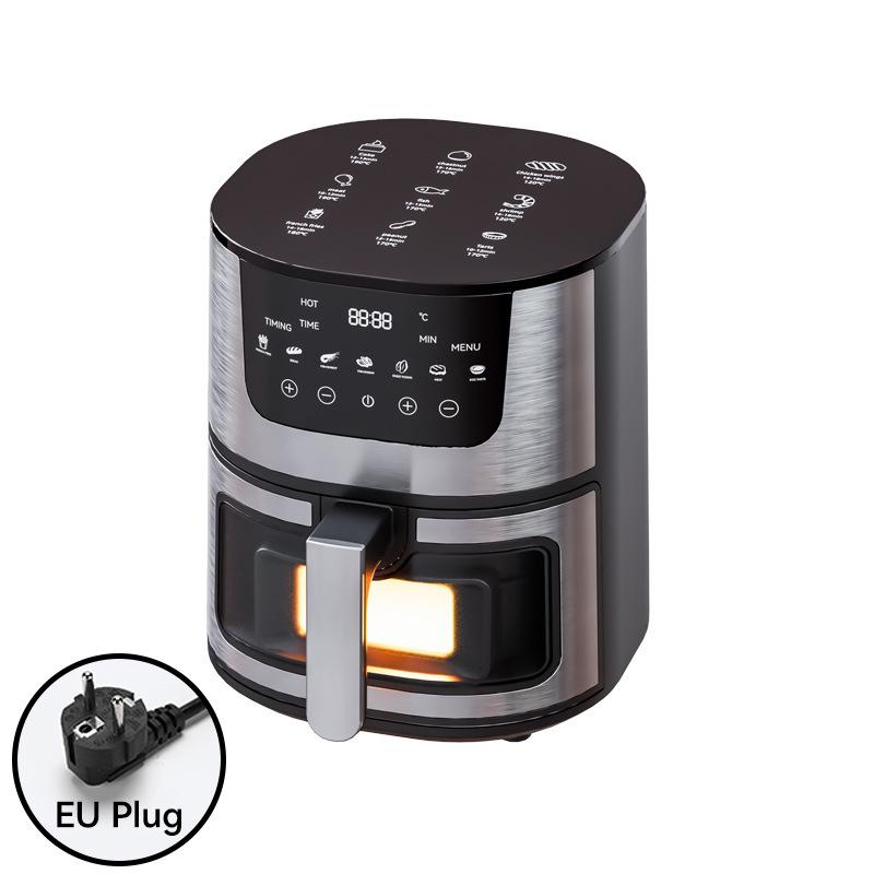 Cross-Border 7L Air Fryer: Oil-Free, Low-Fat, Touchscreen, All-in-One Oven with Visible Window.