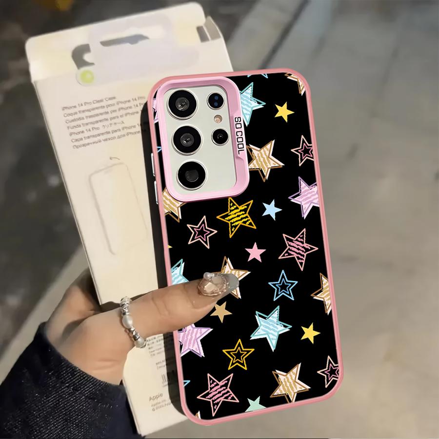 Чехол-бампер с узором «Звезды» для Samsung Galaxy A15 A16 A21s A23 A24 A25 A13 A14 A31 A35 A26 A12 A34 A17 A20s