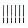6/7Pcs Allen Wrench Drill Bit Set Impact Hex Head Screwdriver Bit Set 1/4inch Hex Shank Hex Bit Maintenance Tool