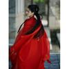 Chinese Wei And Jin Dynasty Style Adult Hanfu Fairy Red Costume
