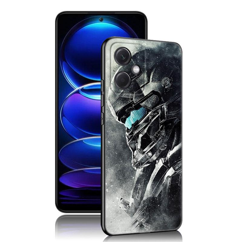 Spartan Black Silicone Phone Case For Xiaomi Redmi Note 10 11 11S 12 13 4G 8 9 11T Pro 5G Plus 8T 9S 10S 12S