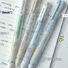 4pcs Gentle Sand Gel Pens Set Kawaii Cat Pattern Quick Dry Gel Ink 0.5mm Smooth Writing Black Color Student Back to School A3304