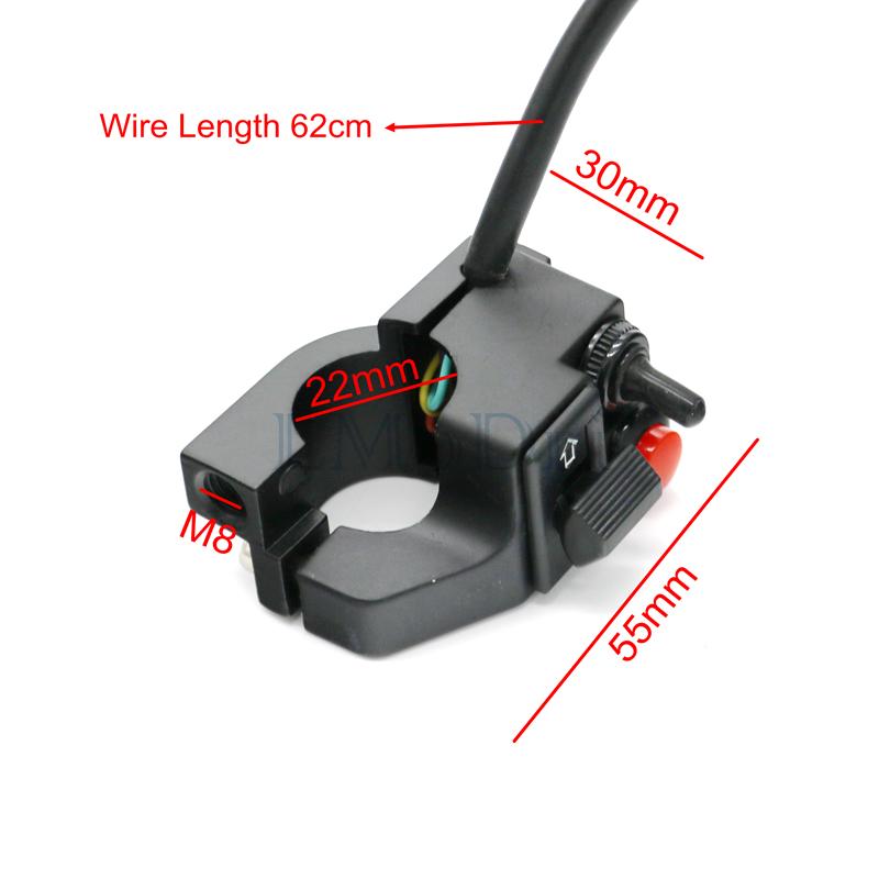 LMoDri мотоциклетный настраиваемый модифицированный руль, многофункциональные переключатели фар, пусковой переключатель рулевого управления, двойной звуковой сигнал