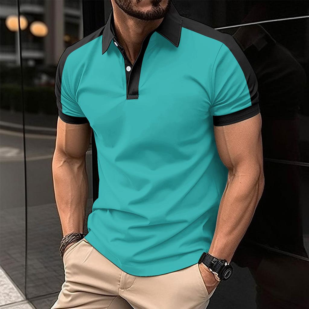 Men's T-shirt Polo Shirt New Summer Polo Shirt Men's Short-sleeved Top Casual Polo Shirt