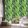 Ink Green, Lime and Purple Wallpaper for Living Room and Bedroom 50x1000