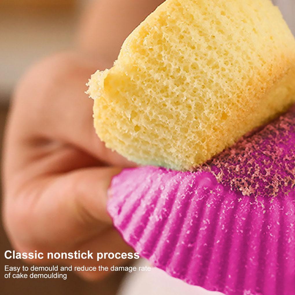 10 многоразовых силиконовых круглых формочек для кексов, маффинов и шоколадных кексов.