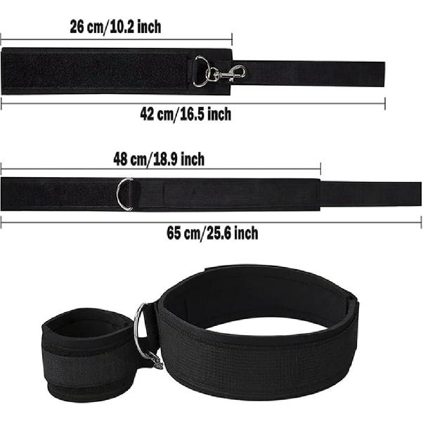 BDSM Sex Bed Bondage Restraints Kit for Ankles and Wrist Bar Women Sweater | Sexy Sex Hand Cuff Handcuff Bracelets for Women Couples Bondaged Bed Tie