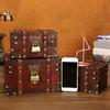 1pc Retro Handmade Wooden Storage Box with Password lock,Elaborate High Quality European Style Home Storage Boxwith Password Lock.