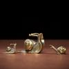 Retro Snail Brass Ornaments: Antique Copper Animal Decor for Desktop