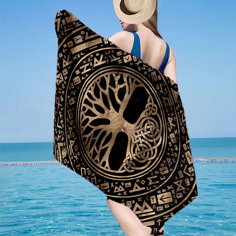 Tree Of Life Connection Beach Towel, Super Soft Microfiber, Gift for Her/Him, Birthday, for Pool, Beach, Travel, Home Decor Fan gifts