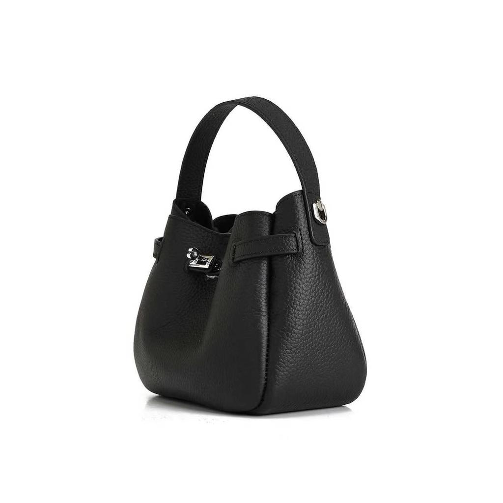 Retro Minimalist Light Luxury Lychee Patterned Shoulder Bag, Fashionable Leather Crossbody Handbag