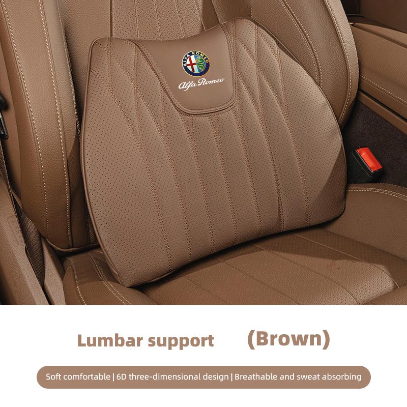 Car Dedicated Seat Cover Memory Sponge Lumbar Support For Alfa Romeo Giulia Stelvio Giulietta 156 159 147 Tonale Brera DiscoTM6