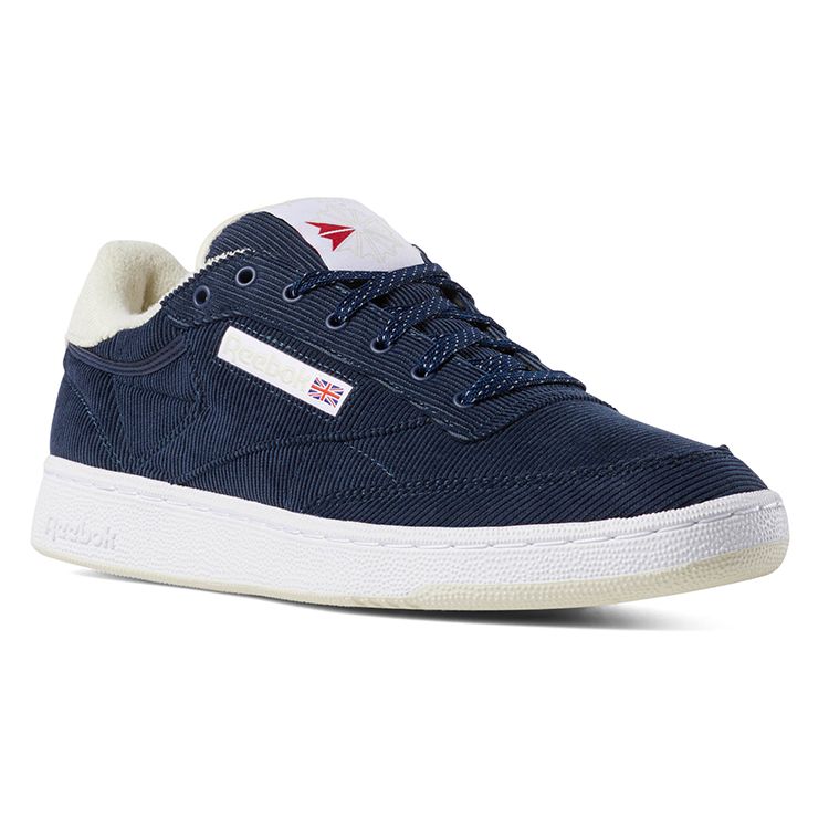 Reebok Club C 85 Вельветовые Ретро Низкие Повседневные Кроссовки Кроссовки Унисекс Полуночно-синий DV7235