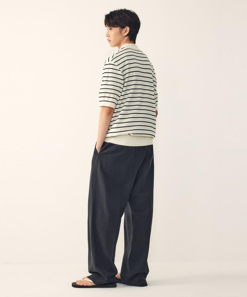 STUDIO TOMBOY [Men] Tuck Detail Wide Pants_Black 9156231082