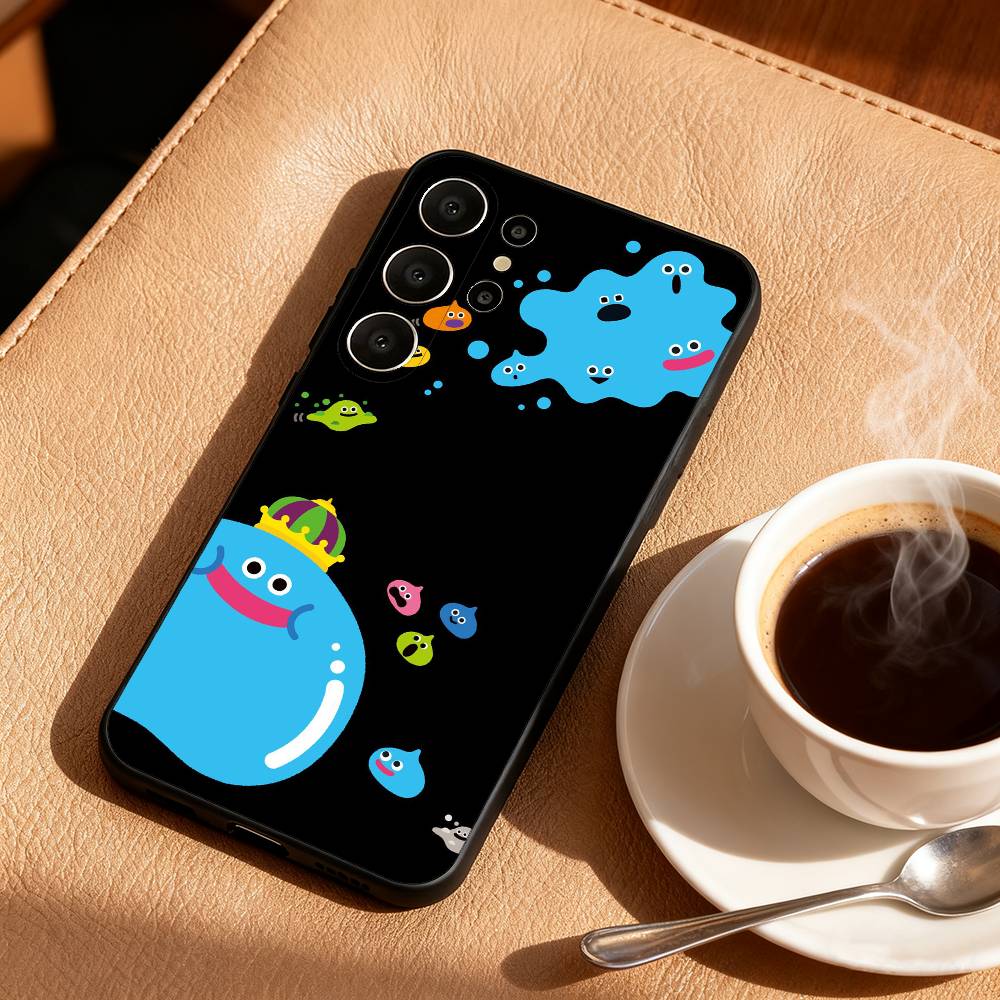 1 шт. Милый Прыгучий D-Дракон S-слизь Чехол для телефона Для Samsung S26,S25,24,23,22,30,21,10,9,Ultra,Plus,Lite,FE Мягкий Черный Чехол