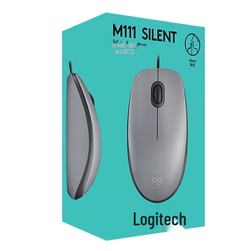 Logitech M111 Проводная бесшумная мышь