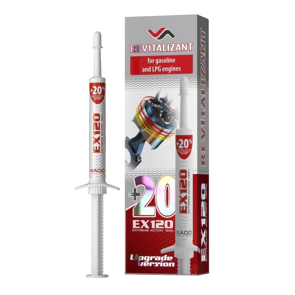 XADO EX120 (Ревитализант) - Присадка для бензиновых и газовых (LPG) двигателей