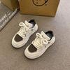 Thick-soled Heightening Little White Shoes Women's 2024 New Spring Popular Women's Shoes Versatile Sports and Leisure Leather Board Shoes