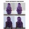 28 Inch Long Wave Synthetic Hair Purple Middle Part Wigs for Women Cosplay Daily Use