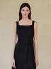 Step Around Square Neck Sleeveless Onepiece_Black