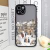 Ins Мультяшный Рождественский Чехол для Телефона для Xiaomi Redmi Note 14 Pro Plus 4G 13 12 11 11T 10 Pro+ 9S 8 PRO Художественные Чехлы с Изображением Городского Пейзажа