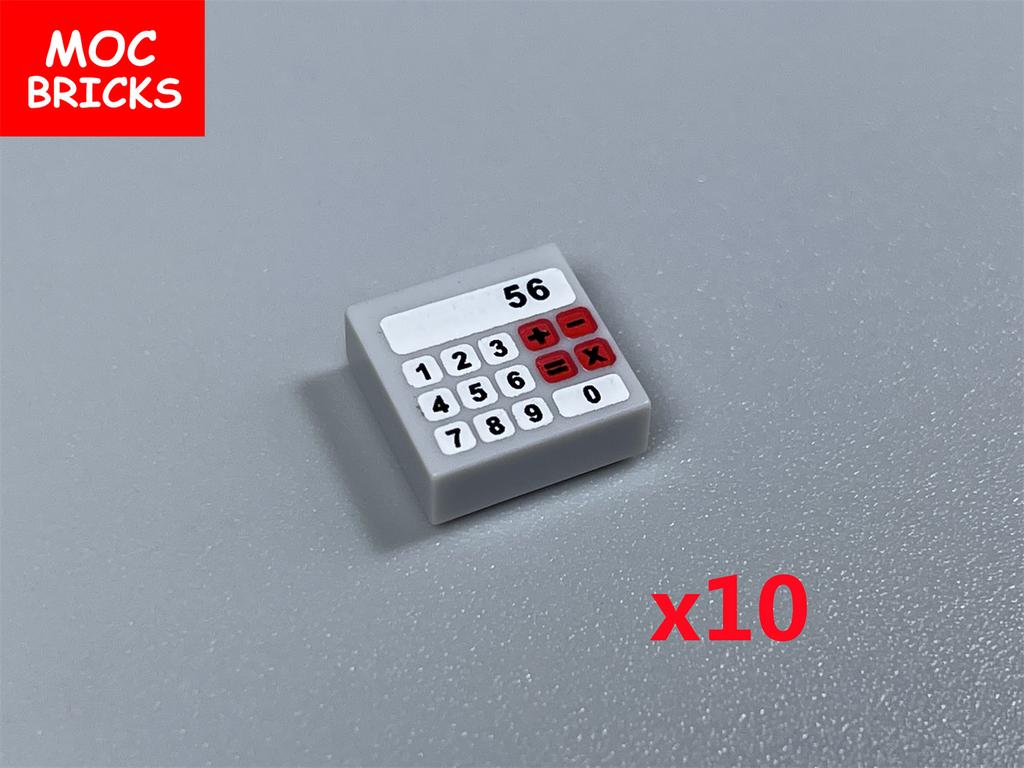 MOC Bricks DIY Printed Tile 1x1 1x2 2x2 2x3 1x4 Solar Panel Gauge Map Compass Assembled Building Block Accessories Kids Toy Gift