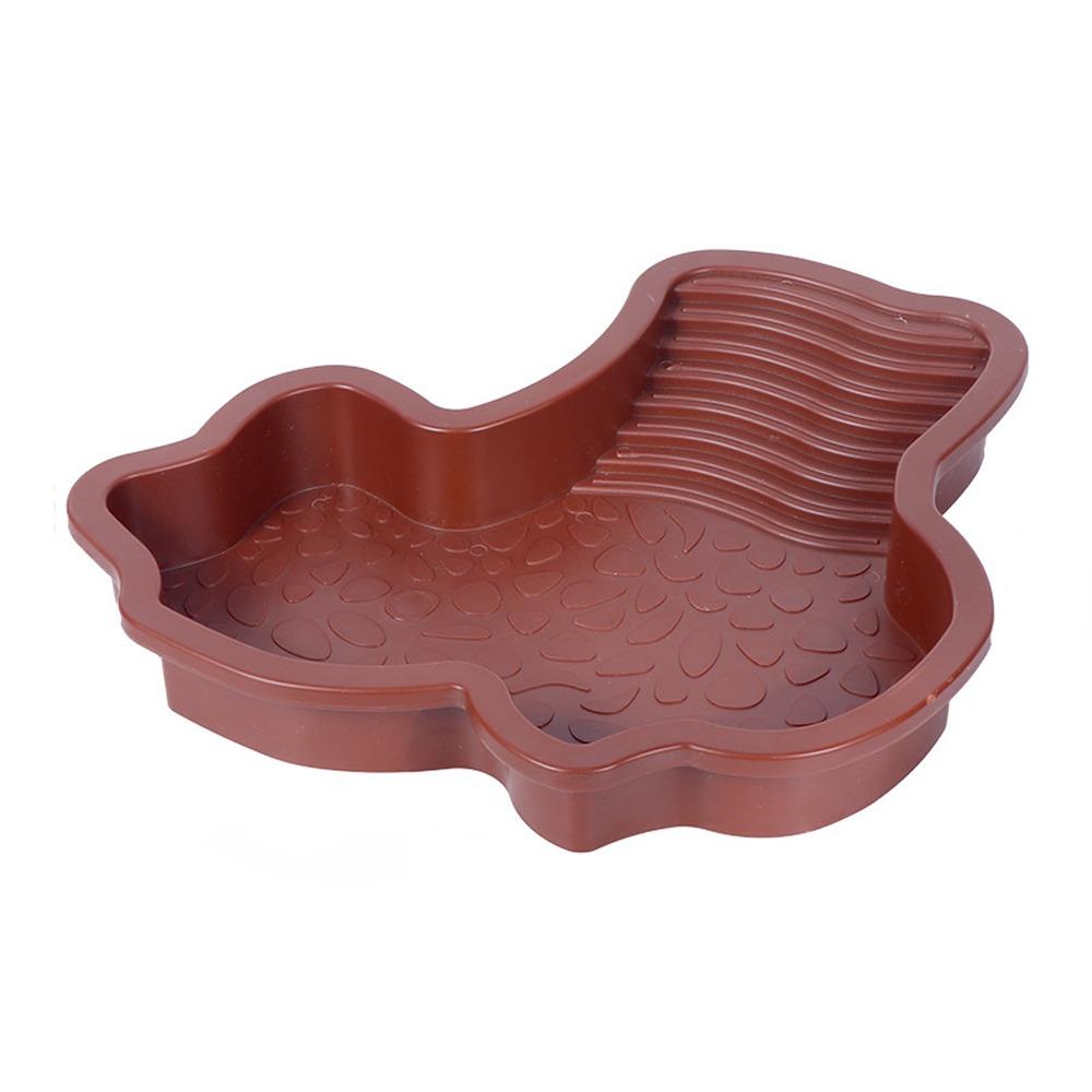 Plastic Turtle Soaking Tub with Ramp Reptiles Water Dish Turtle Water Pool  All Seasons