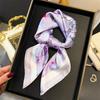 Luxury Design 70cm Satin Square Print Scarf Women Scarves Bandana Hijab Neckerchief Shawl Kerchief Hair Band Foulard Lady
