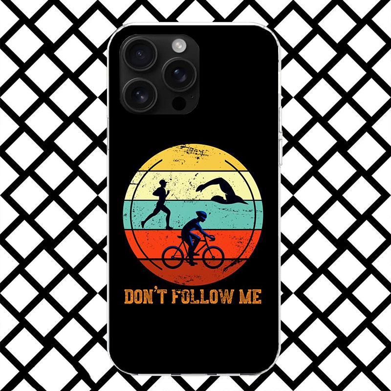 Чехол для телефона Triathlon Swim Bike Run для iPhone 17 Air 16 16E 15 14 Plus 13 Mini 12 11 Pro Max 7 8 + SE 2020 Мягкий чехол Fundas 17