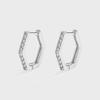 Fashion Oval Geometric Crystal Earrings for Women Simple Original Authentic Sterling Silver Valentine's Day Gift Jewelry Sterling Silver Earrings