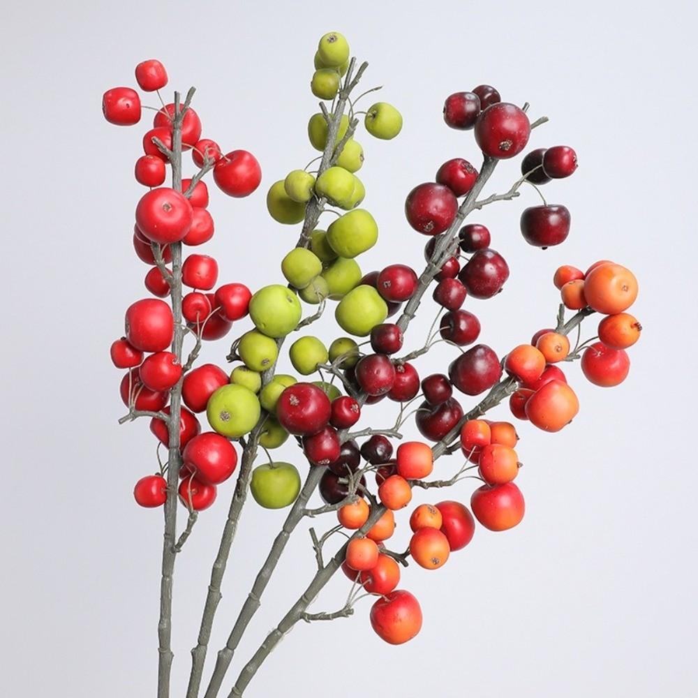 30 Heads Artificial Fruit Branch Small Fruit Fake Plants Living Room Decoration