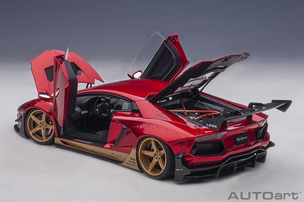 AUTOart Liberty Walk Lamborghini Aventador Limited Edition Hyper Accent Готовый продукт 79182 1/18 LB-WORKS Красный/Золотой