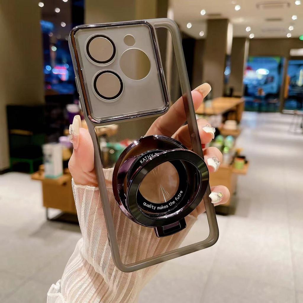 Magnetic Ring Bracket Holder Phone Case for Infinix Note 40 Pro Hot 40 40i 30i 20 Pro 12 11 10 9 Play Zero 30 Transparent Cover