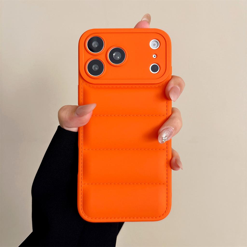 Мягкая пуховая куртка Силиконовый чехол для телефона для IPhone 17 Air 16E 16 15 14 13 12 11 Pro Max 16 Plus Ударопрочный чехол с защитой камеры