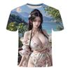 Summer Adult Dopamine Beauty 3D Printed Round Neck Short-sleeved Men's and Women's T-shirts Youth Student Tops 2 Half-sleeved Trendy