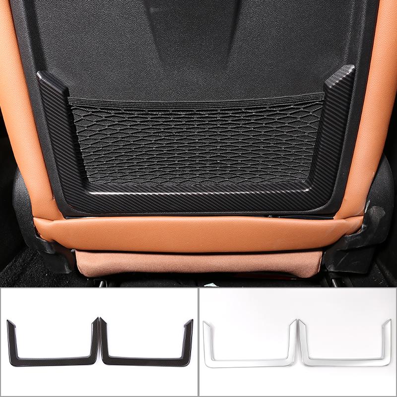 Для Alfa Romeo Giulia 2017 2018 2 шт. Карбоновый цветной каркас заднего сиденья автомобиля, отделка салона автомобиля