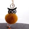 Пушистый искусственный мех брелок для ключей держатели для ключей украшения сумка подвески мультяшная сова прекрасный подарок
