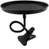 Adjustable Food Tray for Car 360° Non-Slip Swivel Car Food Table 8.7 Inch Diameter Swivel Car Tray Drink Cup Coffee Snacks Table Car Folding Food Tray