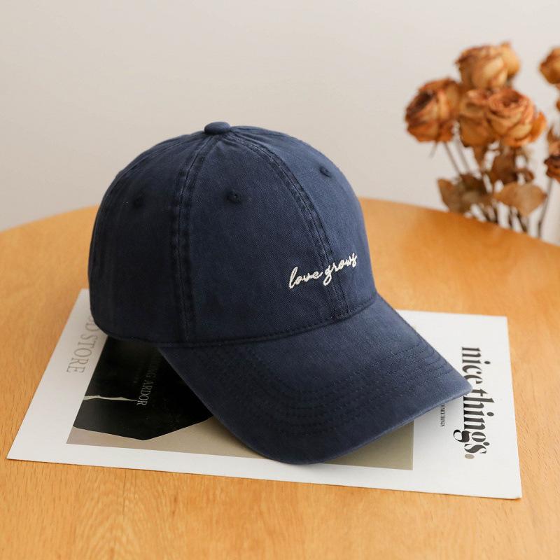 Letter Embroidery Baseball Cap Unisex Wide Brim Cap Spring Visor Fashionable Versatile Adjustable