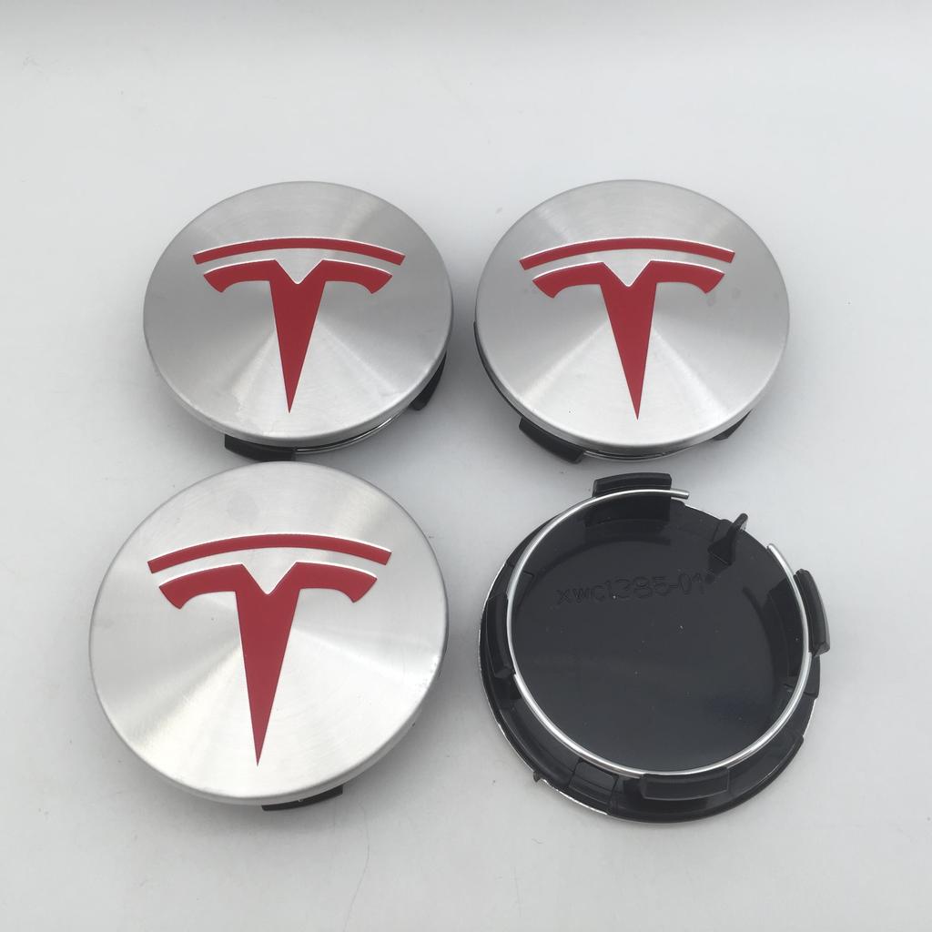 CJEY4 4pcs 57mm 56mm For Tesla Model 3 Model Y Model S X Car emblem Wheel hub Center Cap Badge covers Decals Styling accessories