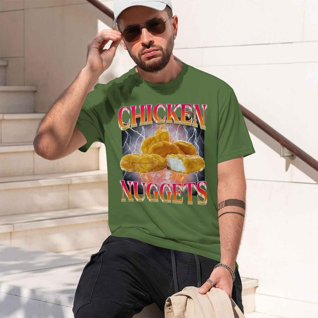 2026 New Model Funny Chicken Nuggets Vintage Style Graphic Tshirt Unisex Unisex Hip Hop Gothic T Shirt Comfort Tshirts Graphic T S