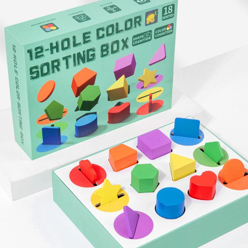 Деревянные игрушки для распознавания фигур Деревянные игрушки Игрушки для сортировки фигур Монтессори Деревянные игрушки для фермы Подарки