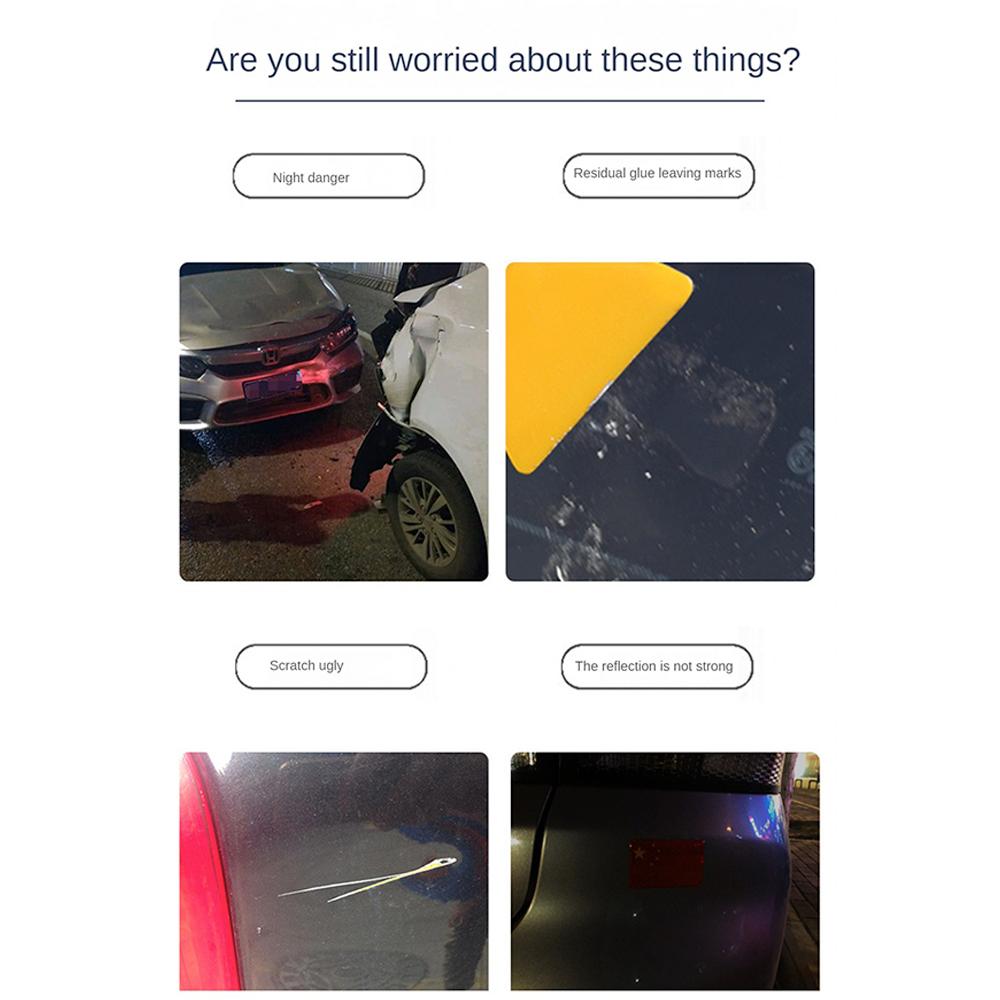 Светоотражающая наклейка на угол двери автомобиля, водонепроницаемая, защищающая от царапин и столкновений, предупреждающие наклейки, наклейки для защиты двери автомобиля